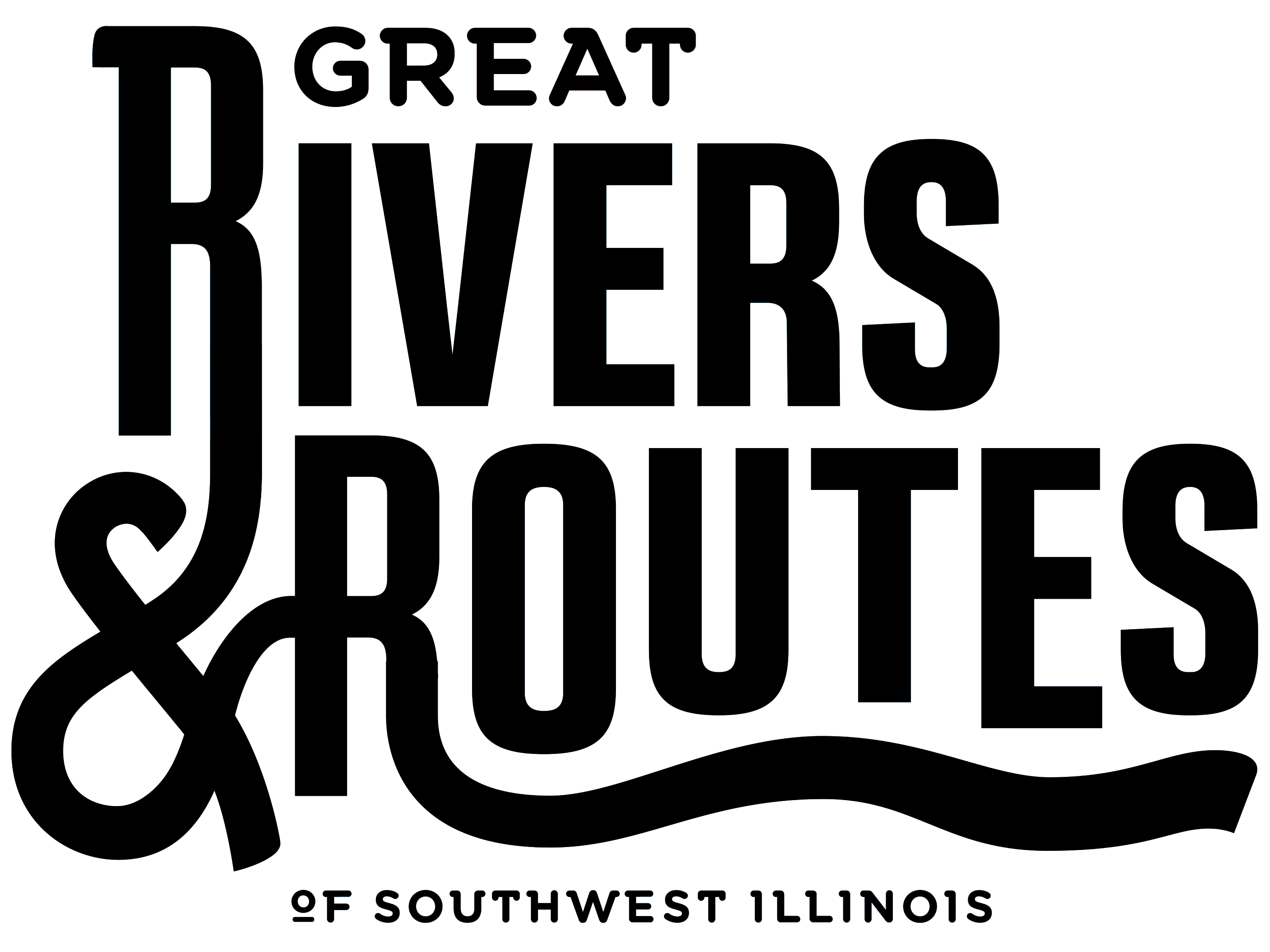 Great Rivers & Routes Logo Stacked Black